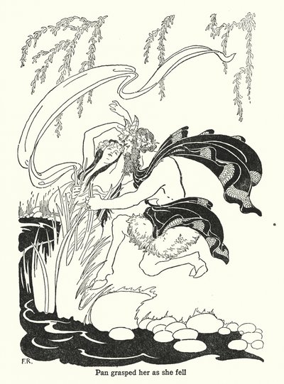 Pán megragadta őt, amikor elesett (litho) alkotó: Frederick Richardson