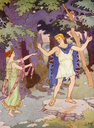 "Ez a méh lesz az én hírnököm" (színes litográfia) alkotó: Frederick Richardson
