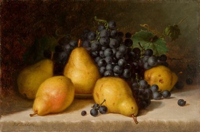 Szőlő és körte 1877 (Olaj, tábla) alkotó: Frederick S. Batcheller