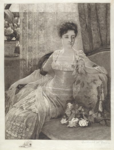Cím nélkül (Lány a kanapén) alkotó: Frederick W. Freer