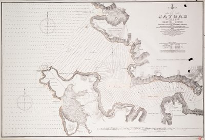 Jaygad (dzsigur) és a Shatri folyó bejárata... alkotó: Frederick W. Jarrad
