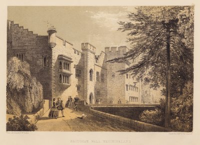 Brougham Hall, Westmoreland (akvatinta) alkotó: Frederick William Hulme