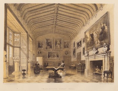 Charlecote Nagyterem (akvatinta) alkotó: Frederick William Hulme