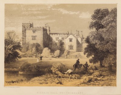 Sizergh Hall, Westmoreland (akvatinta) alkotó: Frederick William Hulme