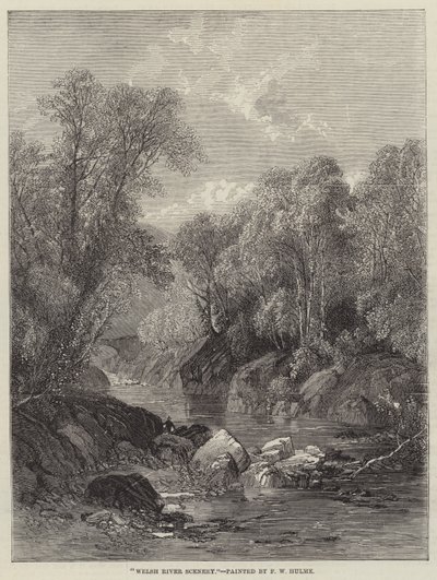 Walesi folyó tájkép alkotó: Frederick William Hulme