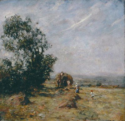 Szüreti jelenet (olaj a fedélzeten) alkotó: Frederick William Jackson