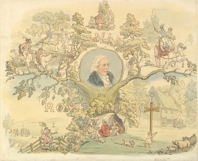 Címlap tervezése Rowlandson módjára, 1858-1914. alkotó: Frederick William Pailthorpe