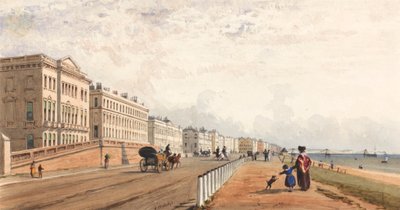 Brighton: az eleje és a távolban látható láncmóló alkotó: Frederick William Woledge