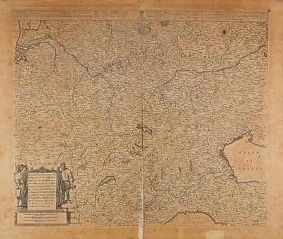 Közép-Észak-Európa és Észak-Olaszország, Frederik de Wit térképe, Amszterdam, Rézmetszet alkotó: Frederick de Wit