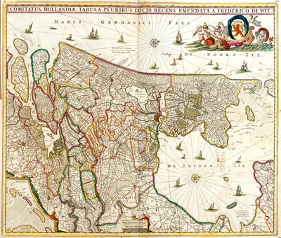 Gelderland, Utrecht, Észak-Hollandia, Dél-Hollandia, Hollandia, Hollandia alkotó: Frederick de Wit