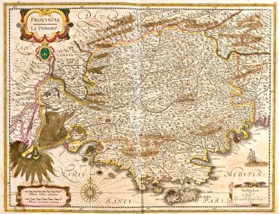 Provence térkép (Franciaország) (rézkarc alkotó: Frederick de Wit