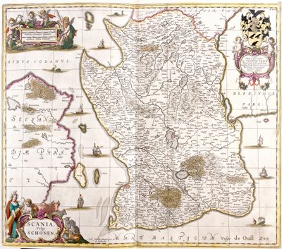 Scany térképe (Svédország) (rézkarc alkotó: Frederick de Wit