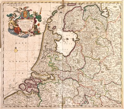 A Belga Szövetség térképe (Belgium) (rézkarc alkotó: Frederick de Wit