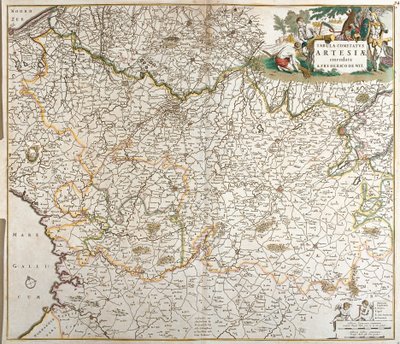 Artois grófjának térképe (Franciaország) (rézkarc alkotó: Frederick de Wit