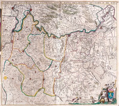Zutphen grófjának térképe (Németország) (rézkarc alkotó: Frederick de Wit