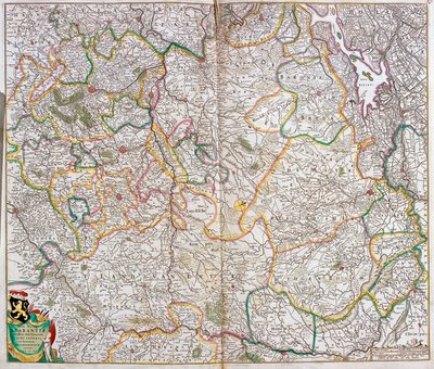 Brabanti Hercegség térképe (Belgium, Hollandia) (rézkarc alkotó: Frederick de Wit