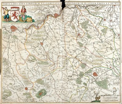 A Limburgi Hercegség térképe (Belgium) (rézkarc alkotó: Frederick de Wit