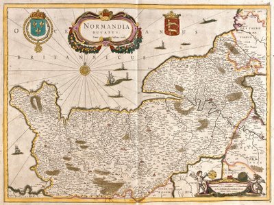 A Normandia Hercegség térképe (Franciaország) (rézkarc alkotó: Frederick de Wit