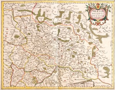 A sziléziai hercegség térképe (Németország és Csehország) (rézkarc alkotó: Frederick de Wit