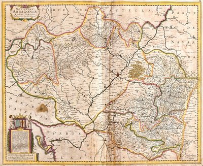 Az Aragóniai Királyság térképe (Spanyolország) (rézkarc alkotó: Frederick de Wit