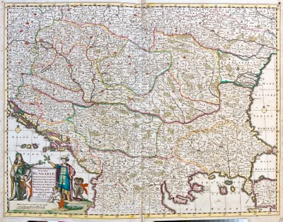 A Magyar Királyság térképe (rézkarc alkotó: Frederick de Wit