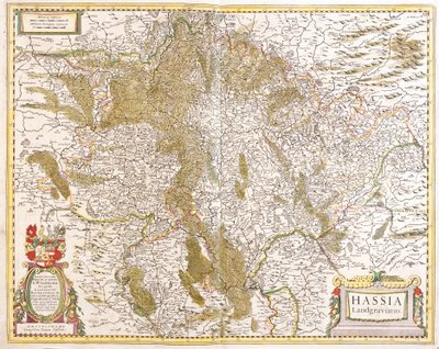 Hesse földsírjának térképe (Németország) (rézkarc alkotó: Frederick de Wit
