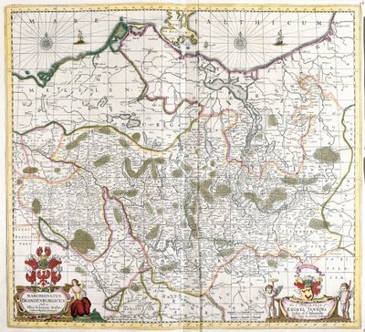 A brandenburgi őrgrófság térképe (Németország) (rézkarc alkotó: Frederick de Wit