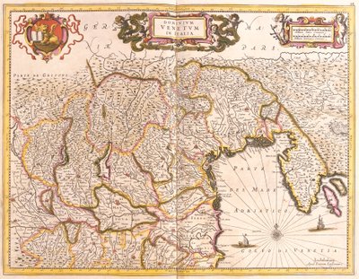 Az olaszországi velencei területek térképe (rézkarc alkotó: Frederick de Wit