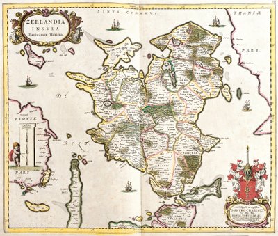 Zelande sziget térképe (Hollandia) (rézkarc alkotó: Frederick de Wit