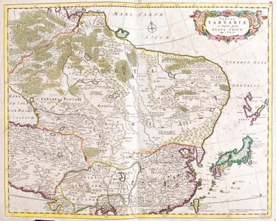 Tartare régió térképe (Oroszország és Kína) (rézkarc alkotó: Frederick de Wit