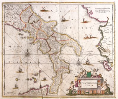 Molise, Campania, Calabria, Basilicata, Apulia , Olaszország alkotó: Frederick de Wit