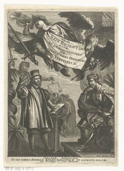 Reinhard Bachow von Echt és Hieronymus Treutler vitái alkotó: Frederik Bouttats (I)