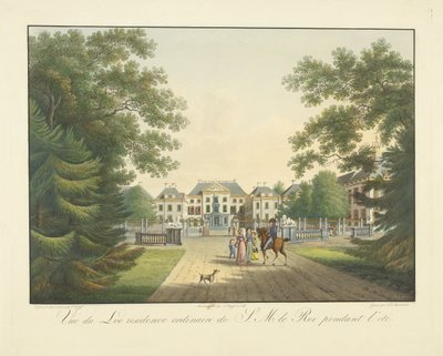 Kilátás a Paleis het Loo-ra Vue du Loo szokásos lakóhelye S.M. le Roi pendent l