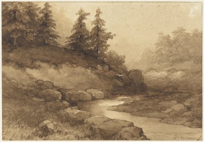 Dombos táj folyóval alkotó: Frederik Hendrik Kaemmerer