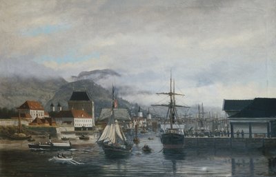 Bergen kikötője, Tollboden alkotó: Frederik Sorvig