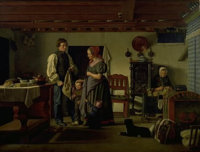 A tartalékos búcsú a családjától alkotó: Frederik Vermehren