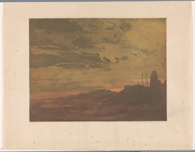 Katwijk aan Zee éjjel alkotó: Frederika Henriëtte Broeksmit (signed by artist)