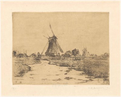 Malom egy árkon alkotó: Frederika Henriëtte Broeksmit (signed by artist)
