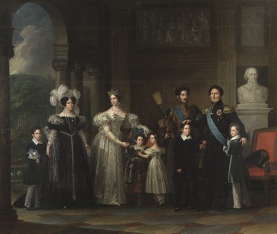 Bernadotte család (Svédország és Norvégia monarchiája): I. Oscar (1799-1859), Desiree Clary (1777-1860), Josephine de Leuchtenberg (1807-1867), XV. Károly (1826-1872), II. Oscar (1829-1907) , Charles XIV Jean (1763-1844), Gusztáv herceg (1827-1852) és herc alkotó: Fredric Westin
