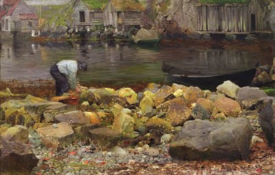 A Fisher Shack mellett alkotó: Fredrik Kolstoe