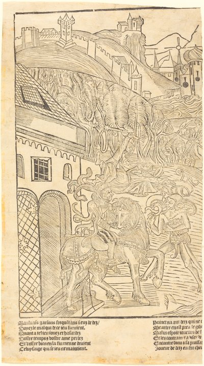 Figyelmeztetés a kockajáték ellen alkotó: French 15th Century