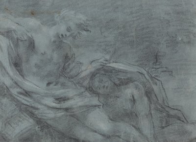 Két fekvő figura [fordítva] alkotó: French 17th Century
