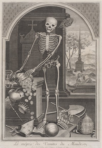 Halál világi hiúságokkal alkotó: French 18th Century