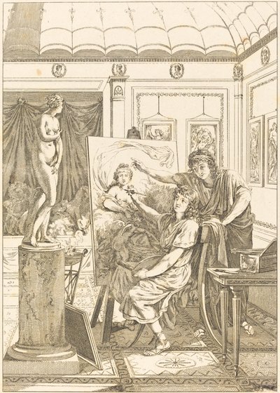 Anacreon Mimic: Az írisz portréja alkotó: French 18th Century