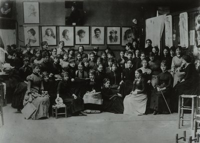 Academie Julian, Párizs, művészeti hallgatók csoportja alkotó: French Photographer