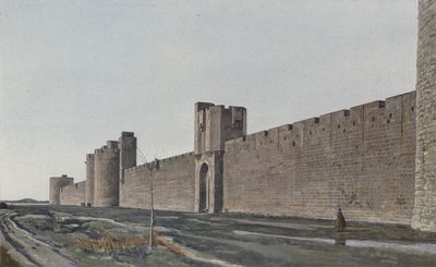 Aigues-Mortes, A sáncok külső képe, a K-i irányból alkotó: French Photographer