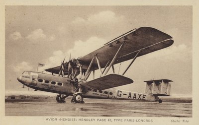 Avion Hengist Hendley 42. oldal, Párizs-London típusa alkotó: French Photographer