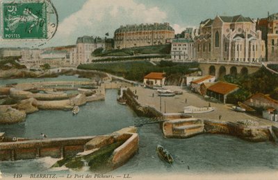 Biarritz, a halászok kikötője. 1913. október 25-én feladott képeslap. alkotó: French Photographer