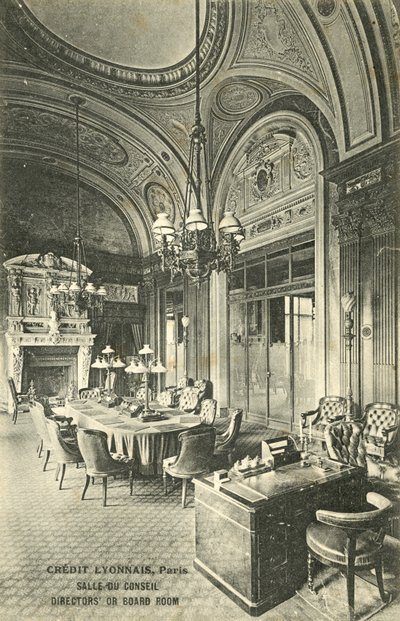 Tárgyalóterem, Credit Lyonnais bank, Párizs (f/w fotó) alkotó: French Photographer