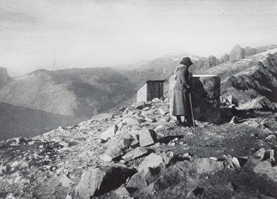 Buet, Aiguilles Rouges hegység a Breventből nézve (fekete-fehér fotó) alkotó: French Photographer